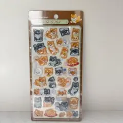 ボンボンドロップシール　和柄　柴犬