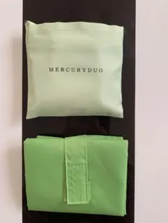 ★新品未使用★MERCURYDUO 他エコバッグ 2個セット　推しカラーグリーン