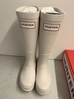 HUNTER 長靴 ホワイト 箱付き