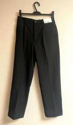 UNIQLO タックワイドパンツ S ブラック