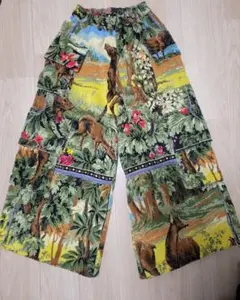 動物柄カーゴパンツ