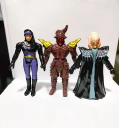 【1989】高速戦隊ターボレンジャー 暴魔百族 敵キャラ ソフビ 3体セット
