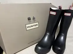【未使用】HUNTER レインブーツ ロング ブラック UK5 24cm 箱付き