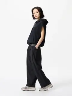 【新品】ウルトラストレッチアクティブワイドパンツ丈短め