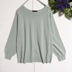 美品/夏秋服/薄手✨7-IDconcept. セーター M ミントグリーンのサムネイル