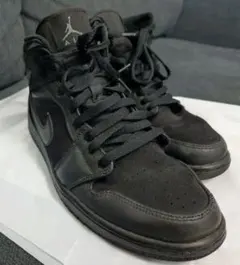 【27cm】 ナイキ エアジョーダン1 ミッド トリプルブラック