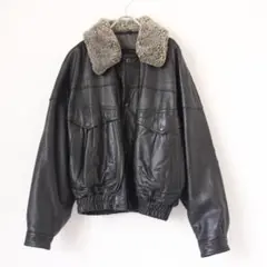 D'HOMME A HOMME 2wayレザージャケット L ラムレザー ファー