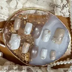 オーダーネイルチップ No.40 結婚式 入学式 ニュアンスネイル 淡色ネイル