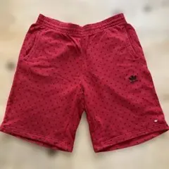 adidas 赤 ドット柄 ショートパンツ