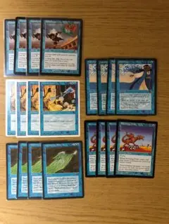 青の旧枠優良カード20枚まとめ売り（英語）水流破 先細りの収益 他 MTG