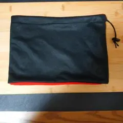 ネックウォーマー 黒×オレンジ 中厚手