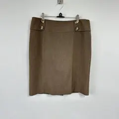 HARVE BENARD ブラウン ボタン付き スカート サイズ14 XL相当