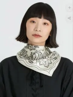 今季2024AW マニプリmanipuriウールシルクストール カレイドバンダナ