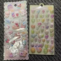 3D立体シール クマとスイーツ