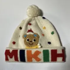 美品　Miki House クマ モチーフ ニット帽 くま　ミキハウス　ベビー