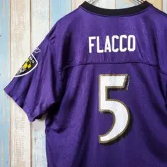 436☆リーボック☆NFLゲームシャツ☆ボルチモアレイブンズ☆チームロゴプリント