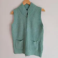 URBAN RESEARCH✴️Wジップ✴️毛100%ニットベスト(メンズM)