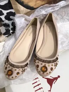 パンプス　S RANDA ビジューフラットパンプス
