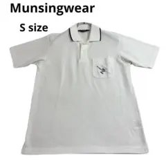 美品　Munsingwear ポロシャツ ホワイト 半袖　春夏ゴルフのサムネイル