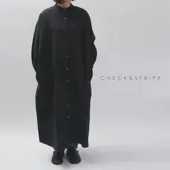 CHECK&STRIPE FOR SUNNY ドルマンスリーブのワンピース です