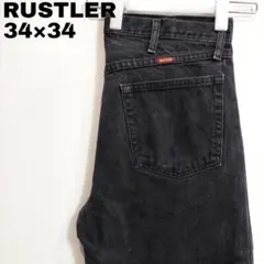 Rustler ラスラー W34 ブラックデニム ボトム 古着 黒 13138