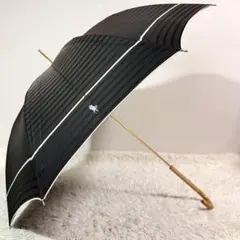 【ホースロゴ✨ウッドハンドル】ラルフローレン 長傘 ダークブラウン 雨傘のサムネイル