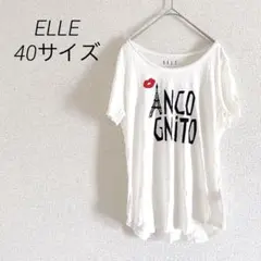 ELLE ANCOGNITO Tシャツ ホワイト 40サイズ 洗える イトキンのサムネイル