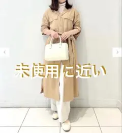 UNIQLO ロングワンピース　ベージュ　サイドスリット　Lサイズ