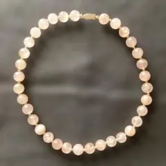ヴィンテージ　ピンク　中国　天然石　ネックレス