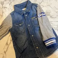 Diesel キッズ ロゴ デニム長袖シャツ 90cm