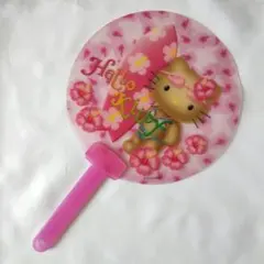 【激レア】日焼けハローキティ サーフボード ピンク 未使用品 2002年製 ハローキティ うちわ 平成レトロ 日焼けキティ サーフボード 2002年製