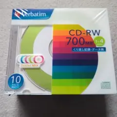 Verbatim CD-RW 700MB 10枚パック Scolor MIX