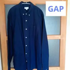 GAP ネイビー ボタンダウン長袖シャツ