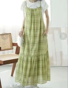 ▼earth music&ecology マドラスチェックワンピ【adf025】