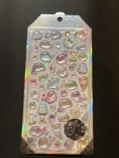 らめーるボンボン　ボンボンドロップシール　海の生き物 イルカ クジラ シール