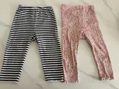 ユニクロ　レギンス　80cm 2枚セット　10分丈