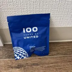 【未開封】有線イヤホン　ユナイテッド航空　100 周年　青のサムネイル