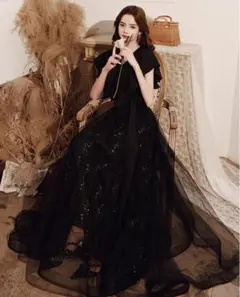 「なつ様専用」送料無料 未使用 チュール ドレス 9号 M (WA2919）