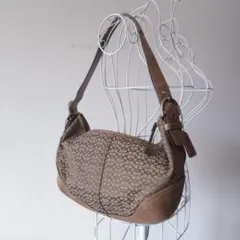 COACH ワンショルダー シグネチャー ホーボーバッグ ブラウン 6026