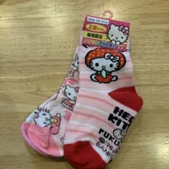 【新品未使用】福岡限定　ご当地キティ　靴下　二足セット 15〜21㎝　いちご