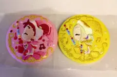 おジャ魔女どれみ　刺繍缶バッジ　どれみ　ももこ