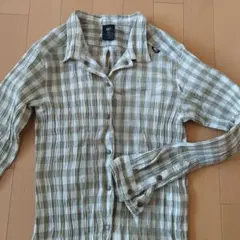 ミレー　MILLT レディースチェック長袖シャツ モスグリーンのサムネイル