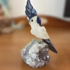 天然アメジスト台座 鳥の置物 ブラジル - メルカリ