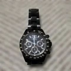 ★ジャンク品　TECHNOS テクノス クロノグラフ ブラック 腕時計
