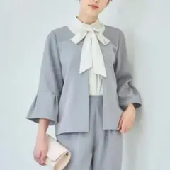 DRESS PLUS レディース スーツ ジャケット ライトグレー XXL