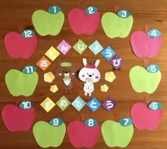 壁面飾り 誕生表 誕生日表 誕生日 バースデー表 保育 施設 りんご