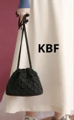 KBF パールミニ巾着BAG ブラック