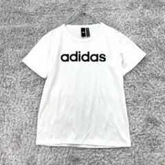 アディダス/S/白/ロゴプリントTシャツ/半袖/吸汗速乾/スポーツ/カジュアル