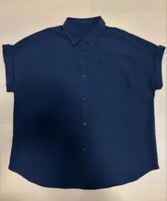 GU 半袖 ドレープシャツ L ブラウス
