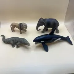 シュライヒ 動物 4体セット ライオン ゾウ ワニ シャチ Schleichのサムネイル